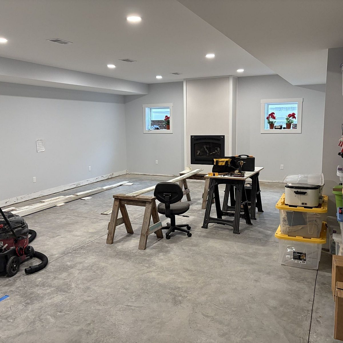 Basement Flooring Installation_Before