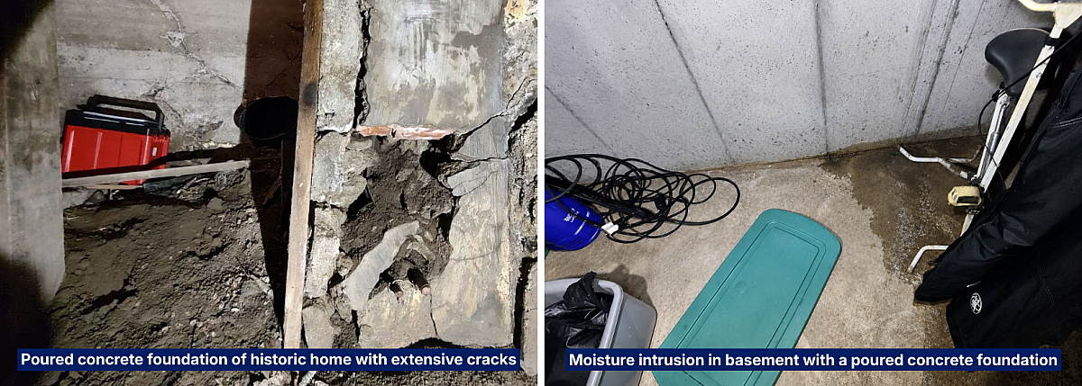 How are poured concrete foundations repaired 1