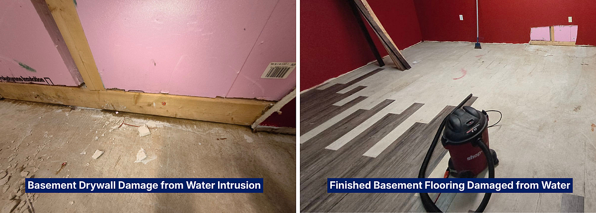 Water took over their finished basement blog image1