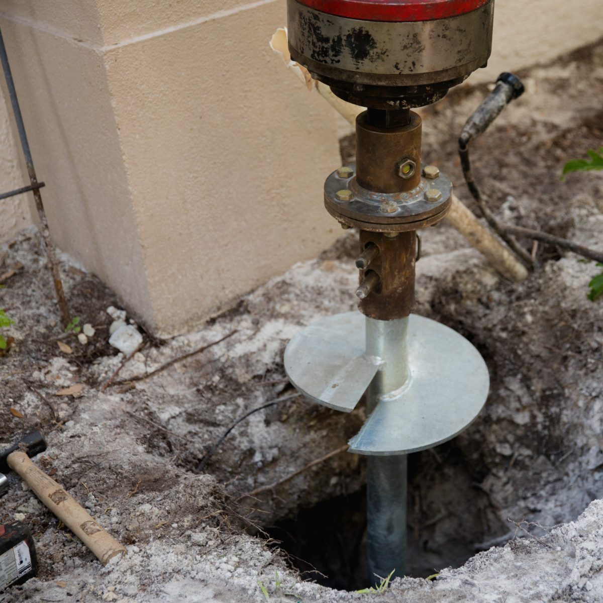 Helical Pier Install