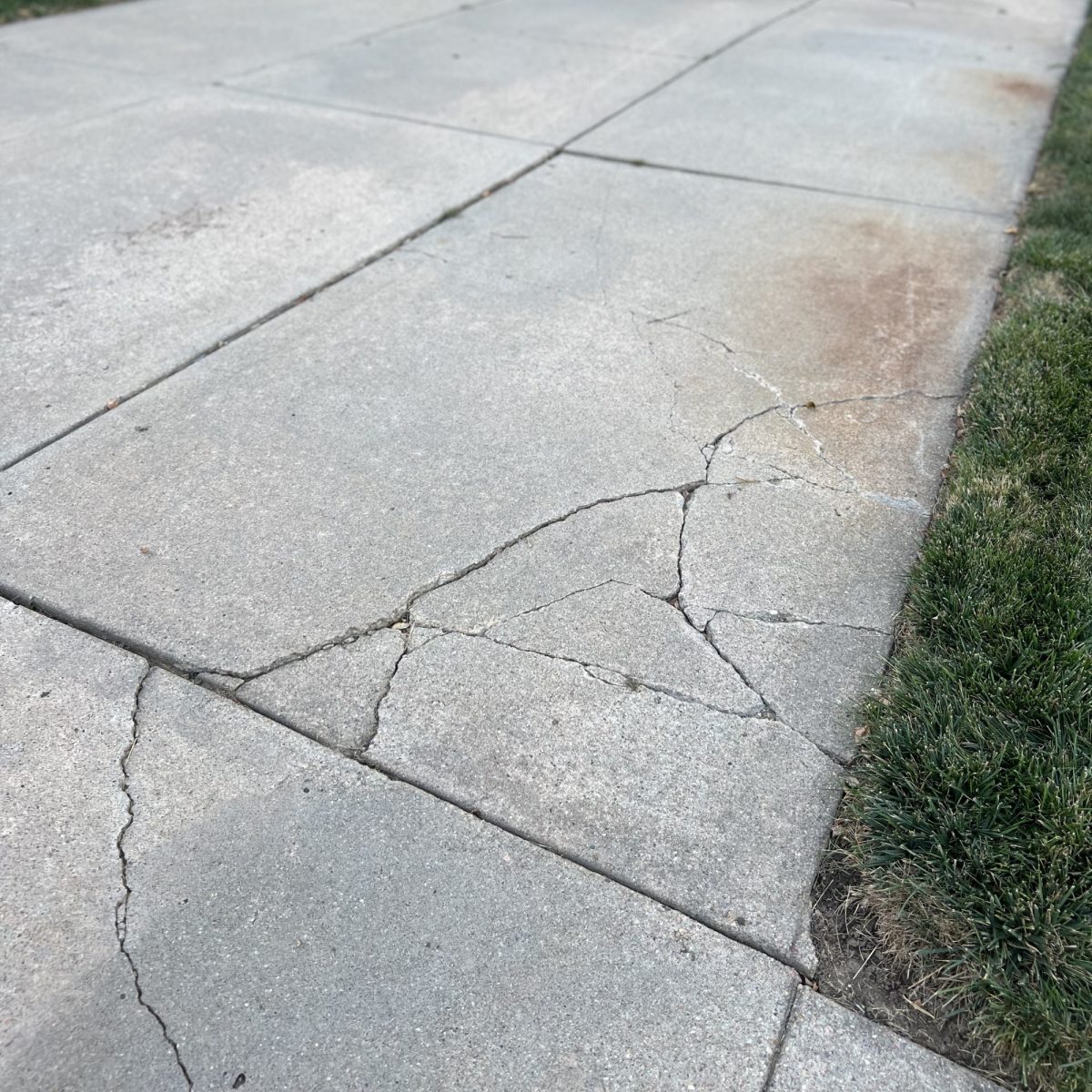 Cracks in driveway